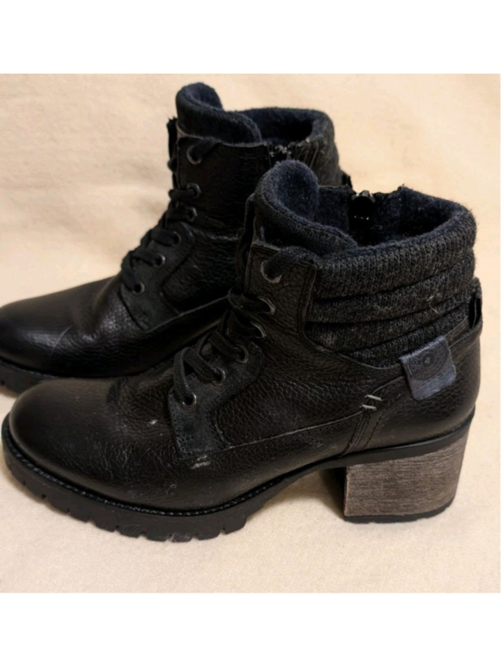 Bull Boxer Cassie Women's Biker Combat Boots Black Size 9M B120